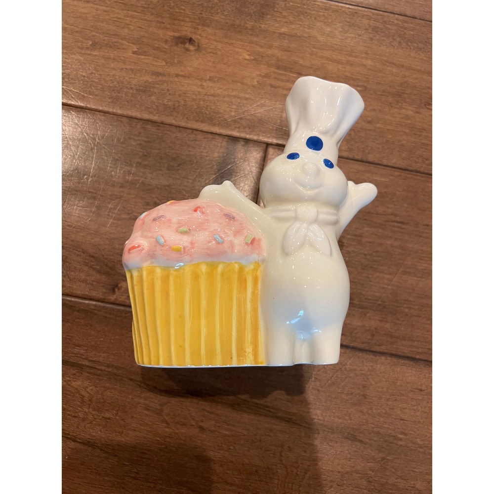 Pillsbury Doughboy Cupcake Ceramic Kitchen Decor Shelf Display Collectible‎